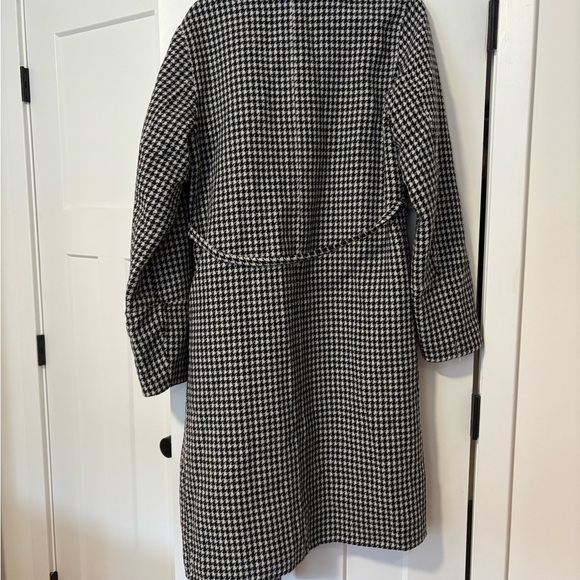 🤍 Bernardo Houndstooth Longline Coat – NWT, Size M 🖤 - Picture 7 of 9